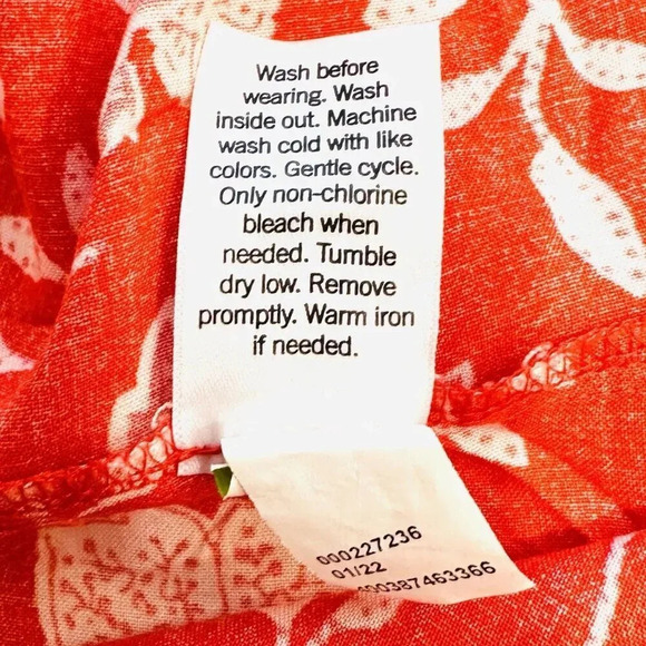 NWT SONOMA Women Sleeveless Pullover Square Neck Red Rayon Floral Shirt Size 3X - Picture 13 of 13